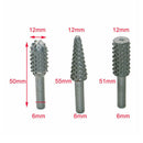 5 pcs Rotary Burr Set Wood Carving File Rasp Drill Bits CNC 6mm Shank Tools