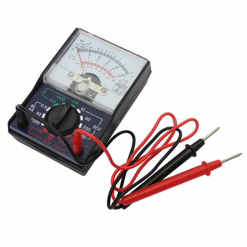1 x 1ohm-10Kohm Resistance Amp Current Volt Ammeter Analog Multimeter Black