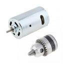 Mini Hand Drill Lathe Press 555 DC Motor 0.6-6mm Chuck + Mounting Bracket 12-36V