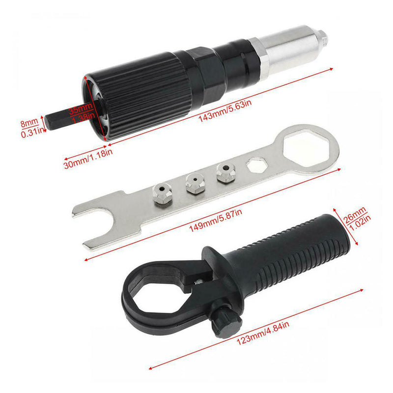 1 x Electric Rivet Nut Gun Adaptor Insert Cordless Power Drill Professional Tool