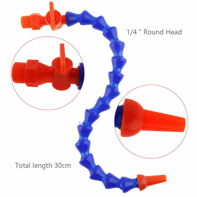 Flat Head Nozzle Milling / Lathe 3/8 Inch 385mm Flexible Water Oil Cooling Tube