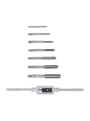 8pcs/set HSS Hardware Tap Die Set with M3-M12 Taps and 1/16'' -1/2'' Wrench