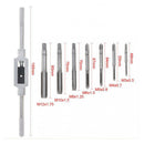 8pcs/set HSS Hardware Tap Die Set with M3-M12 Taps and 1/16'' -1/2'' Wrench