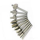10PCS Pack  Rotary Sets Tool 1/8" Mini Shank HSS Titanium Router Bits