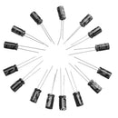 500 Pcs Electrolytic Capacitor Assortment Kits 0.1UF-1000UF 24 Values With Box