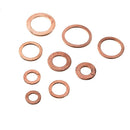 200 x M5-M14 Copper Washer Gasket Set Flat Ring Seal Assortment Kit With Box