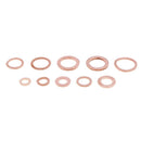 200 x M5-M14 Copper Washer Gasket Set Flat Ring Seal Assortment Kit With Box