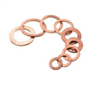 200 x M5-M14 Copper Washer Gasket Set Flat Ring Seal Assortment Kit With Box