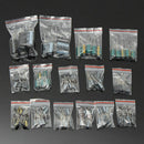 120Pieces 50V 15 Values 1uF-2200uF Electrolytic Capacitor Assortment Set New