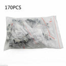 170pcs 17 Values Triode Bipolar Transistor TO-92 NPN PNP Assortment Kit New