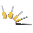 5pcs Straight Dado Router Bits Set 1/4" Shank Trimming Cutter Woodworking Kit