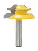 45 Degree Lock Miter Router Bit 1/4" Shank Tenon Chisel Cutter Woodworking Tool