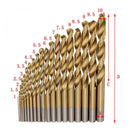 19x HSS Manual Twist Drill Bits For Hard Metal Stainless Steel Wood 1mm-10mm
