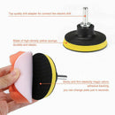 7Pcs Sponge Car Polisher Waxing Pads Buffing Kit Drill Wheel Removes Scratches