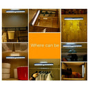10LED Wireless PIR Motion Sensor Night Light Closet Cabinet Stair Lamp USB 3W