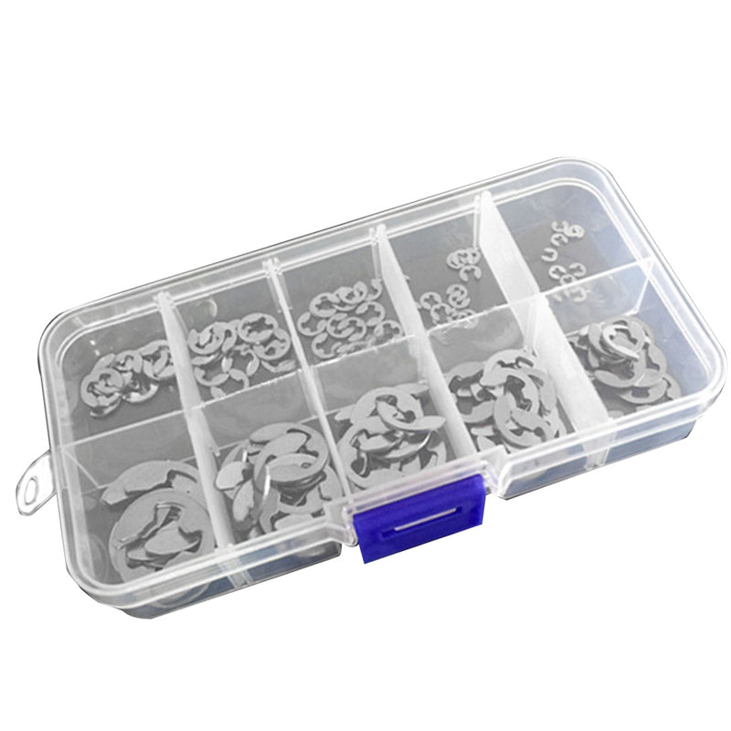 120Pcs Stainless Steel E-Clip Retaining Circlip Assortment for Shaft Fastener