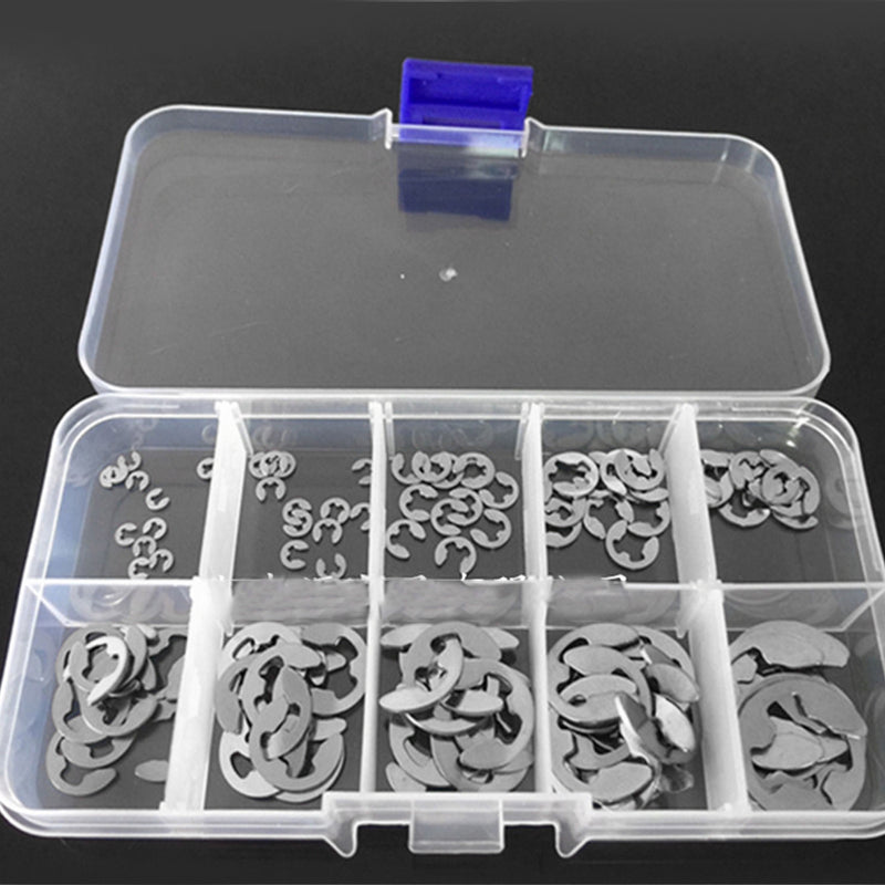 120Pcs Stainless Steel E-Clip Retaining Circlip Assortment for Shaft Fastener