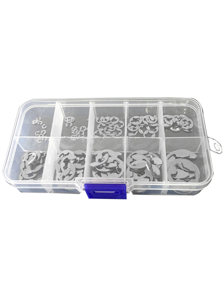 120Pcs Stainless Steel E-Clip Retaining Circlip Assortment for Shaft Fastener