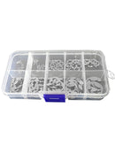 120 Pc Stainless Steel E-Clip Retaining Circlips Assortment for Shaft Fastener
