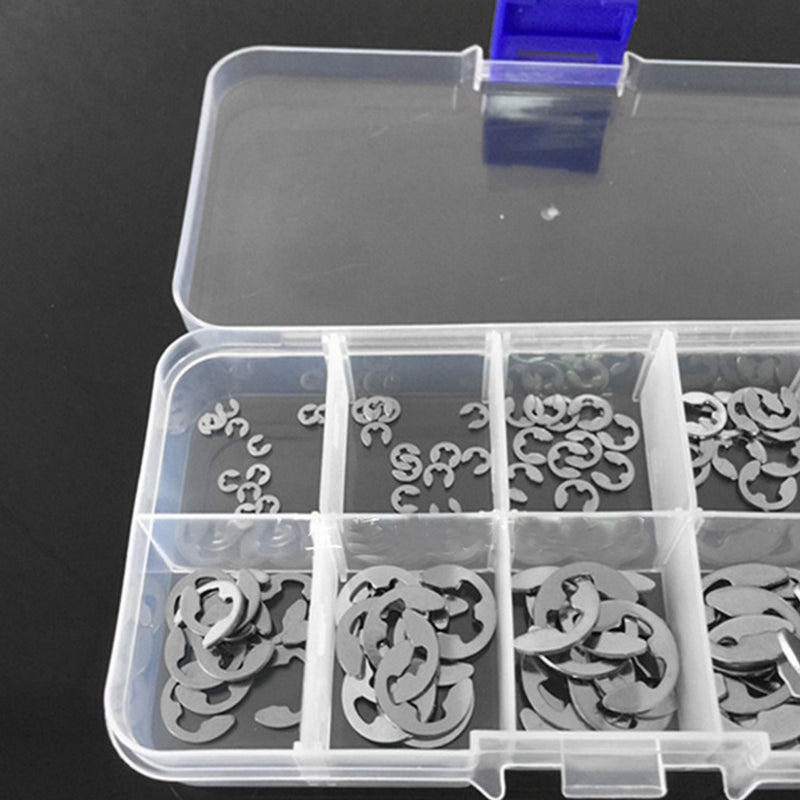 120Pcs Stainless Steel E-Clip Retaining Circlip Assortment for Shaft Fastener