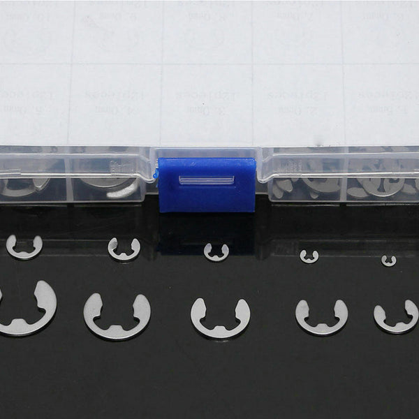 120Pcs Stainless Steel E-Clip Retaining Circlip Assortment for Shaft Fastener