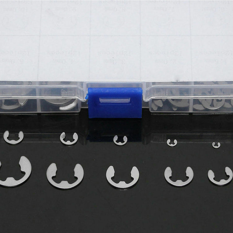 120Pcs Stainless Steel E-Clip Retaining Circlip Assortment for Shaft Fastener