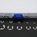 120 Pc Stainless Steel E-Clip Retaining Circlips Assortment for Shaft Fastener