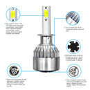 2 Pcs H1 COB LED Headlight Bulbs 36W 4000LM 6000K White Head Lamp Kit
