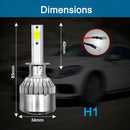 H1 LED Headlight Bulbs Conversion Kit 2 Pcs High Low Beam Driving Fog Lights