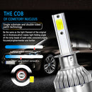 2 Pcs H1 COB LED Headlight Bulbs 36W 4000LM 6000K White Head Lamp Kit