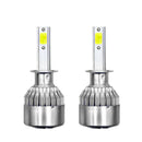 2 Pcs H1 COB LED Headlight Bulbs 36W 4000LM 6000K White Head Lamp Kit