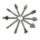 10 Router Bits ~ 1/8" Shank High Speed Steel Wood-Cutter Milling Cutter Tool