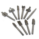 10 Router Bits ~ 1/8" Shank High Speed Steel Wood-Cutter Milling Cutter Tool