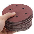 50Pcs 6 Holes Flocking Sandpaper Hook Loop Sanding Disc Pads 40-800 Grits 5 Inch