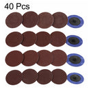 40Pcs 2 Inch Roloc Sanding Discs Sandpaper Abrasive Tool 24 60 120 240 Grits