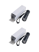 Morpilot 2pcs 2 in 1 LED Torch/UV Torch/Black Light Torch LED Flashlight