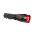 Zoom Flashlight Micro USB Rechargeable Light Mini Black Lamp Torch Outdoor