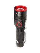 Zoom Flashlight Micro USB Rechargeable Light Mini Black Lamp Torch Outdoor