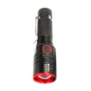 Zoom Flashlight Micro USB Rechargeable Light Mini Black Lamp Torch Outdoor