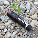 Zoom Flashlight Micro USB Rechargeable Light Mini Black Lamp Torch Outdoor