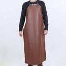 Adjustable Long Bib Chef Kitchen Liquid Resistant Apron Brown For Men Women New