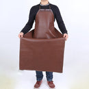 Adjustable Long Bib Chef Kitchen Liquid Resistant Apron Brown For Men Women New