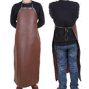 Adjustable Long Bib Chef Kitchen Liquid Resistant Apron Brown For Men Women New