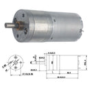 DC Gear Motor High Torque Electric Gear Box Motor Speed Reduction 12V 200RPM 1Pc