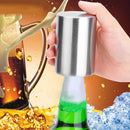 Stainless Steel Press-lift Automatic Beer Opener Corkscrew Restaurant Bar Supply