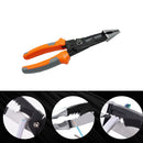 Professional 5 In 1 Durable Wire Strip Crimp Ream Cut Steel Insulated Pliers