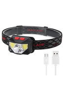 Motion Sensor XPG COB LED Headlight USB Rechargeable Head Lamp for Camping