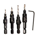 4Pcs Countersink-Drill Drill-Bit-Set Pilot-Holes Woodworking Screw-Sizes