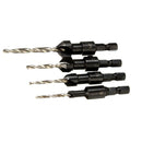 4Pcs Countersink-Drill Drill-Bit-Set Pilot-Holes Woodworking Screw-Sizes