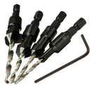 4Pcs Countersink-Drill Drill-Bit-Set Pilot-Holes Woodworking Screw-Sizes